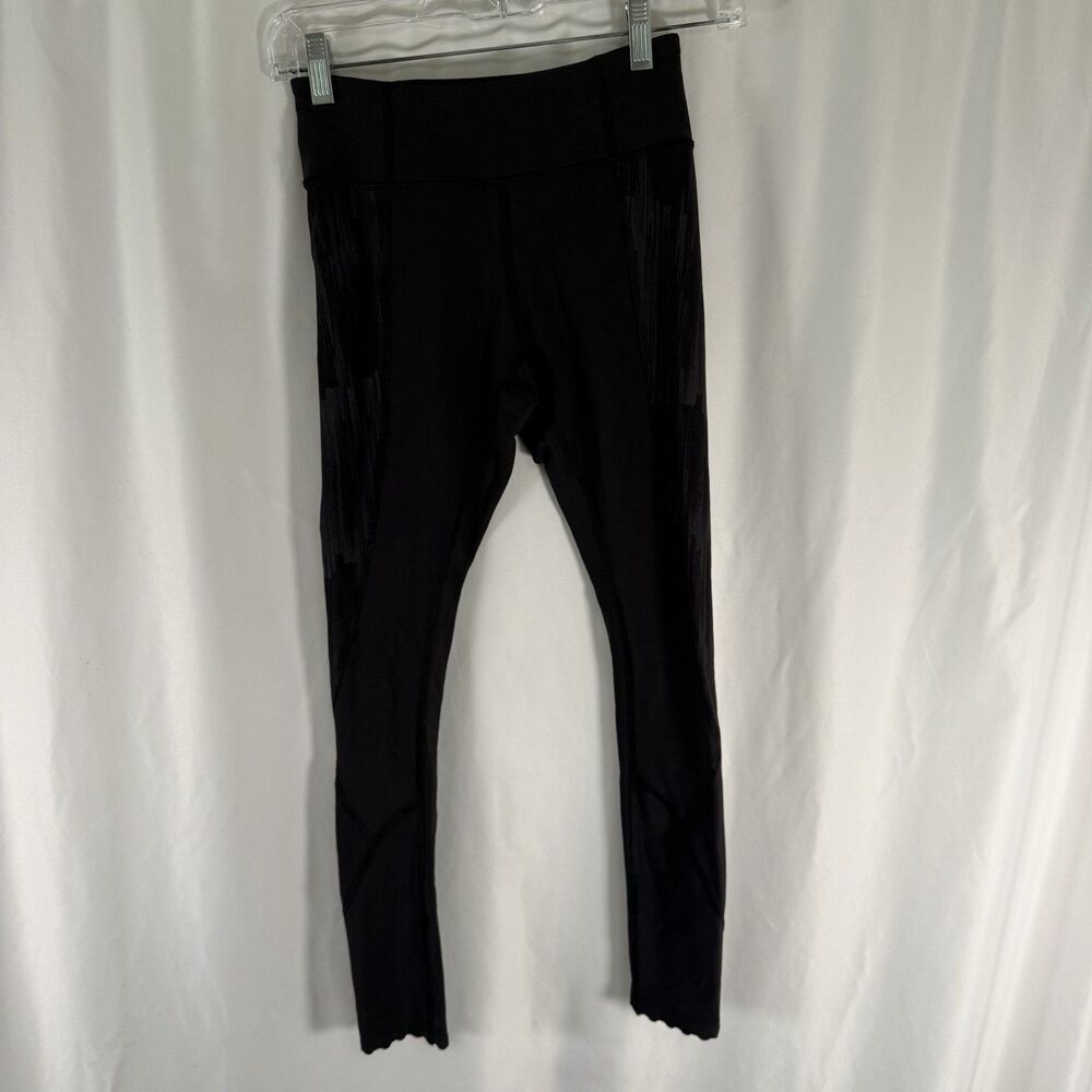 Lululemon Leggings Women's 2 Black Athletic Tight Back Pocket Running Active